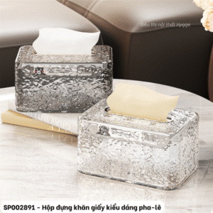 Hộp đựng khăn giấy kiểu dáng pha lê