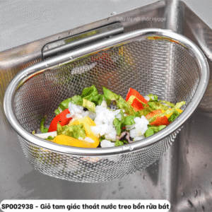 Giỏ tam giác thoát nước treo bồn rửa bát