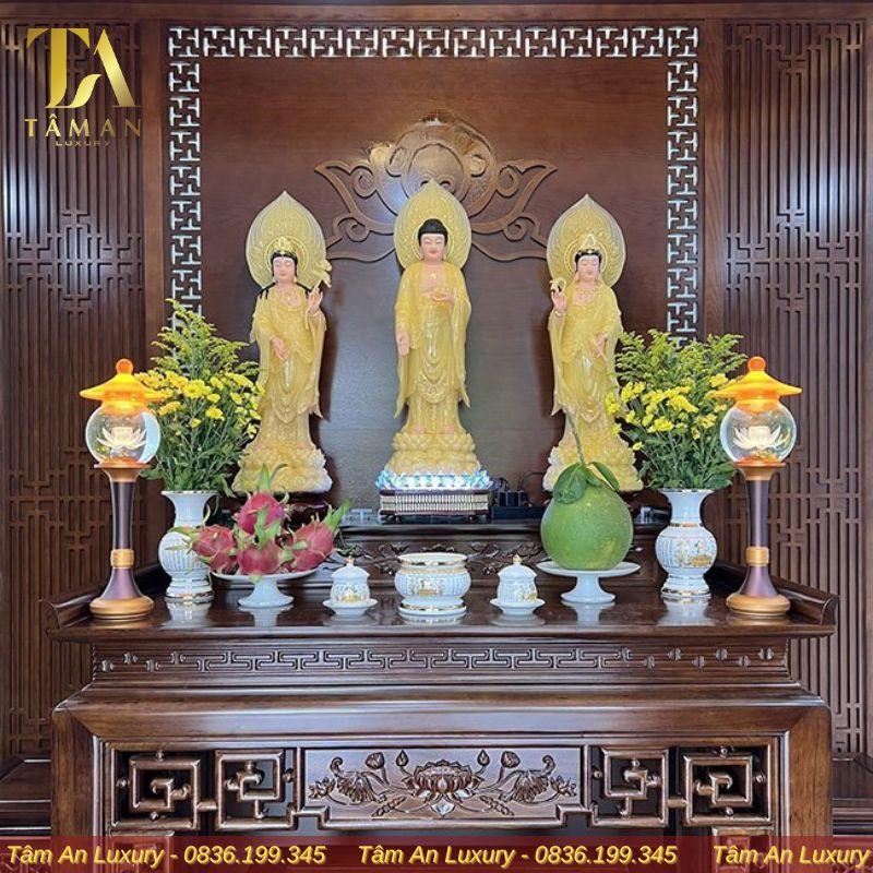 Mẫu bàn thờ gia tiên hiện đại, tối giản cho căn hộ chung cư, kết hợp hài hòa nét truyền thống và đương đại