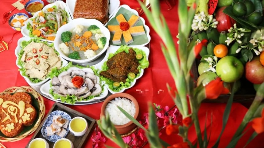 Lễ vật chuẩn bị trong lễ cúng Cửu Huyền