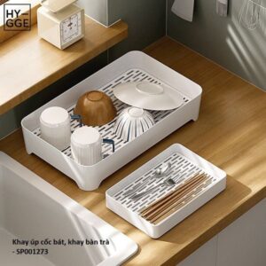 Khay để bát, úp cốc có rãnh thoát nước