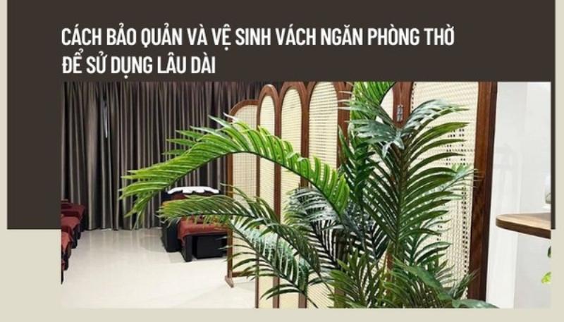 Lựa chọn vách ngăn phòng khách cho bàn thờ, cân nhắc phong cách và vật liệu