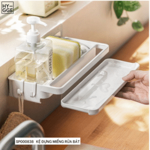 Kệ nhựa đựng miếng rửa treo khăn