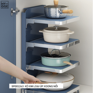 Kệ kim loại úp xoong nồi