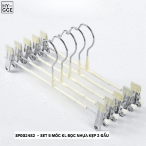Set 5 móc KL bọc nhựa kẹp 2 đầu