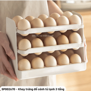 Khay trứng để cánh tủ lạnh 3 tầng