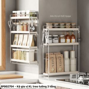 Kệ gia vị KL treo tường 3 tầng