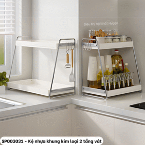 Kệ kim loại 2 tầng vát