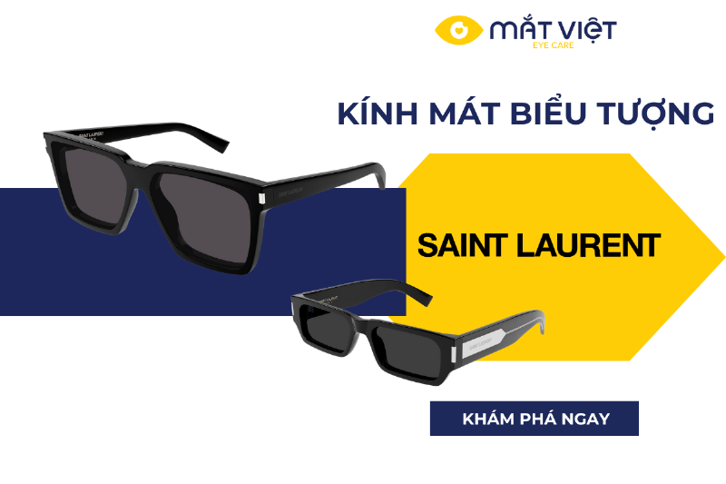 Biểu tượng thời trang và phụ kiện YSL được trưng bày bắt mắt, thể hiện sự đẳng cấp và hiện đại