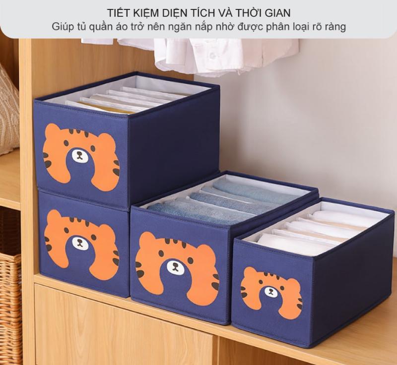 Hộp vải đựng quần áo giúp không gian tủ đồ gọn gàng, tinh tươm và dễ dàng quản lý đồ đạc