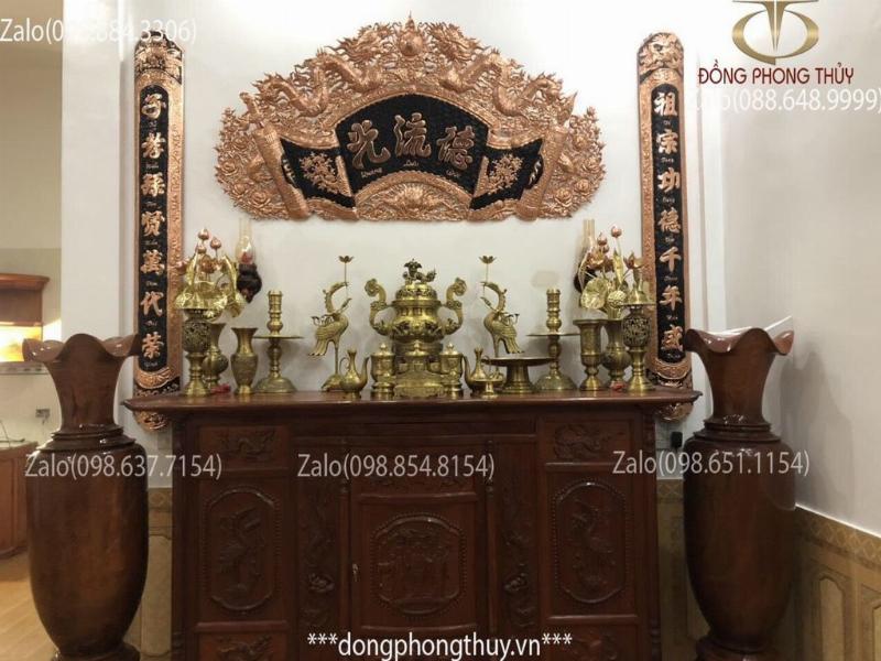 Hướng dẫn bày bộ đỉnh đồng trên bàn thờ gia tiên đúng vị trí