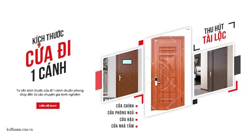 Hướng dẫn chọn kích thước cửa phòng ngủ 1 cánh theo phong thủy