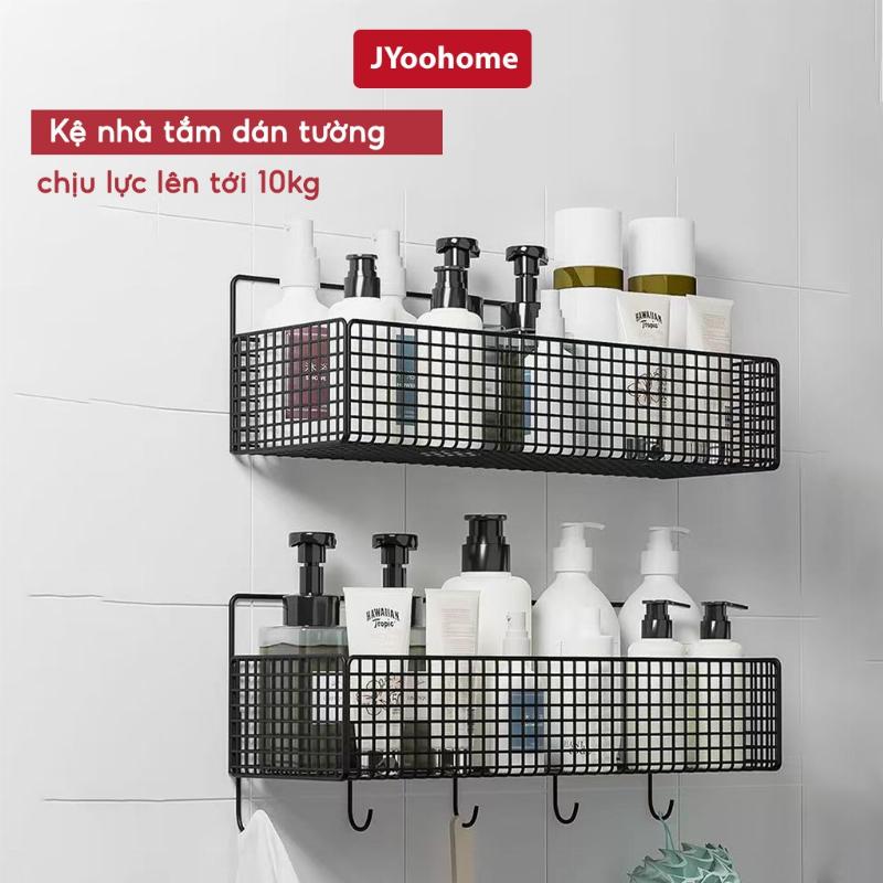 Kệ dán tường nhà tắm tiện lợi không cần khoan, giúp sắp xếp đồ dùng gọn gàng