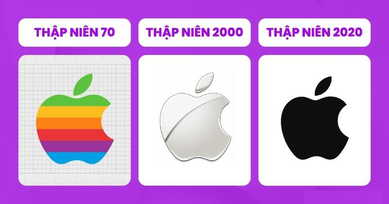Logo Apple cầu vồng đầy màu sắc từ những năm đầu, biểu tượng của sự sáng tạo