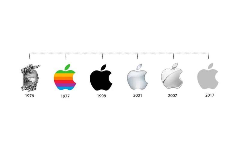 Logo quả táo iPhone đơn sắc hiện đại trên bề mặt kim loại, thể hiện sự tinh tế