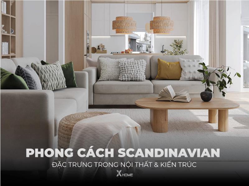 Mẫu nhà cấp 4 3 phòng ngủ phong cách Scandinavian với tông màu sáng và cây xanh.