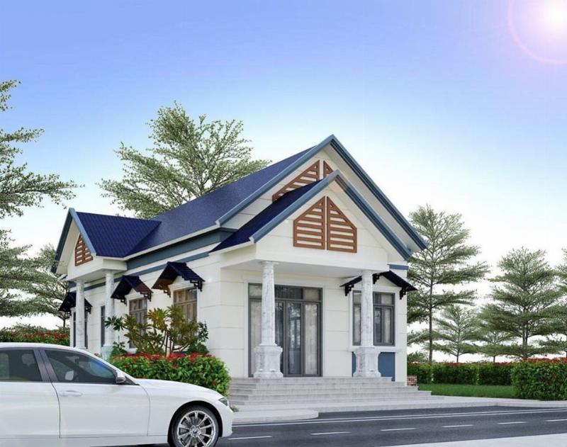 Thiết kế phòng bếp hiện đại và tiện nghi cho nhà cấp 4 100m2 3 phòng ngủ.