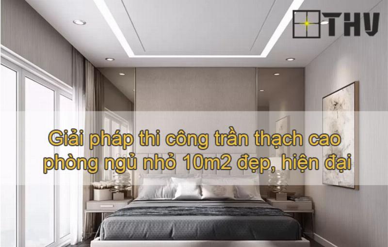 Mau tran thach cao phong ngu vo chong dang phang don gian ket hop den am tran tao khong gian thoang dang