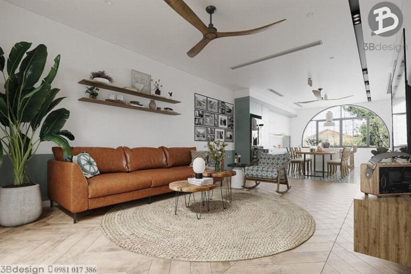 Sắp xếp nội thất đa năng và tối ưu không gian cho nhà cấp 4 100m2 3 phòng ngủ.