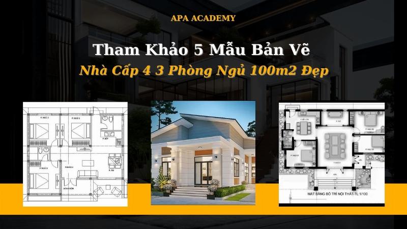 Phong cách thiết kế đa dạng cho mẫu nhà cấp 4 100m2 3 phòng ngủ 1 thờ