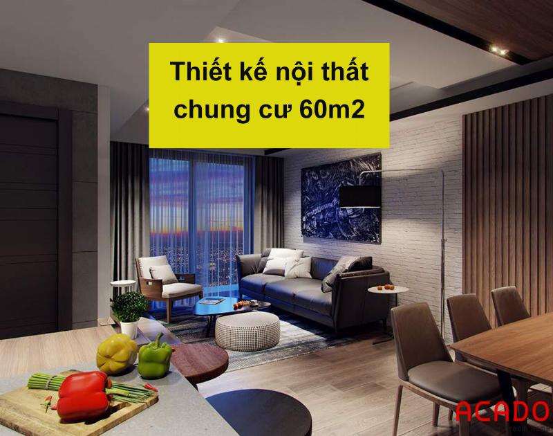 Hinh anh minh hoa thiet ke noi that chung cu 2 phong ngu voi phong khach hien dai va gon gang