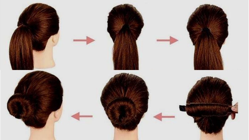 Tạo kiểu búi tóc củ tỏi cao bằng kẹp bản dẹt tiện lợi