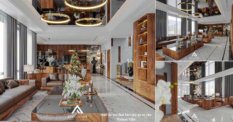 Cầu thang gỗ với thiết kế nghệ thuật, uốn lượn mềm mại, là điểm nhấn ấm cúng giữa không gian phòng khách.