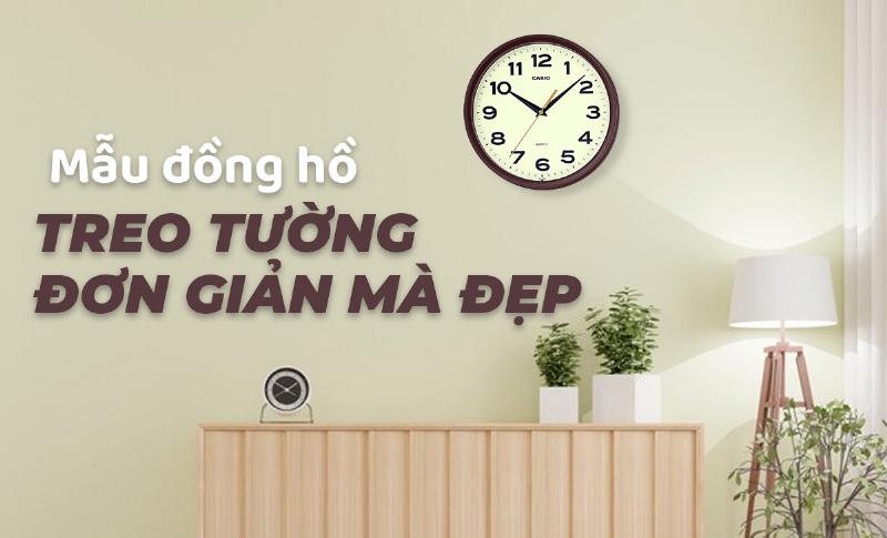 Mẫu đồng hồ treo tường kim loại đen tối giản phù hợp không gian hiện đại.