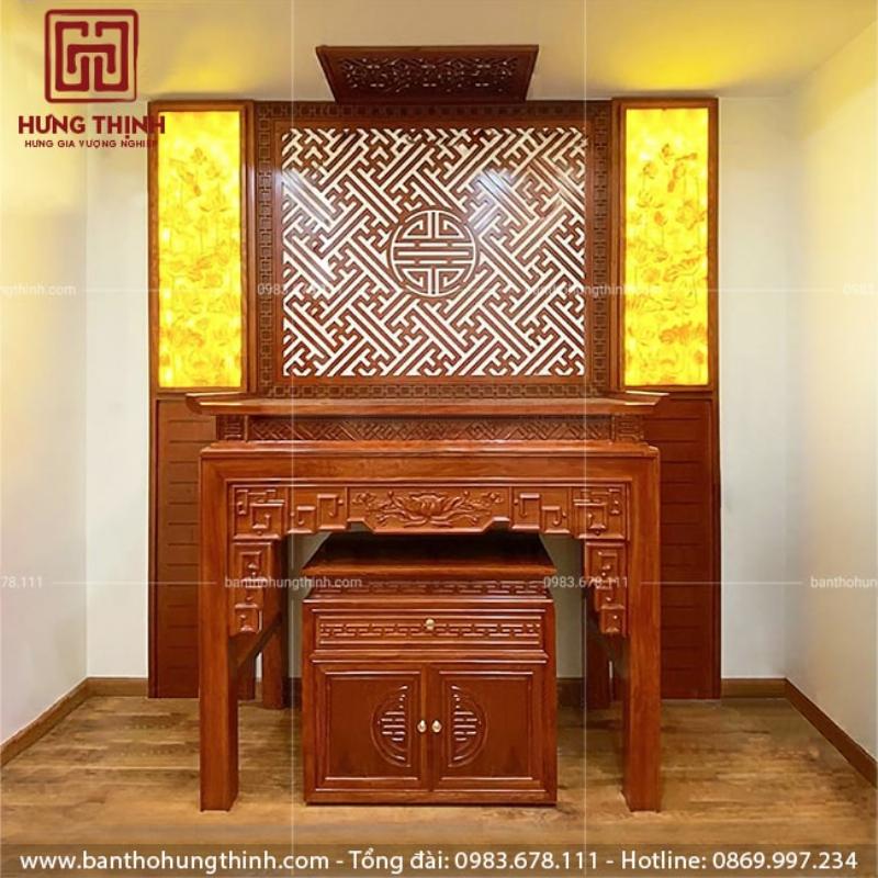 Thiết kế không gian thờ cúng hiện đại, trang trọng và ấm cúng