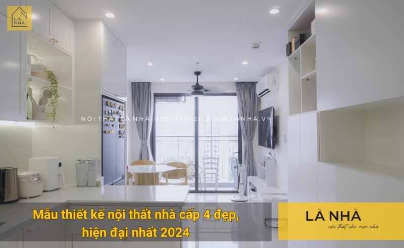 Nội thất phòng khách nhà cấp 4 sang trọng, hiện đại và tối ưu không gian
