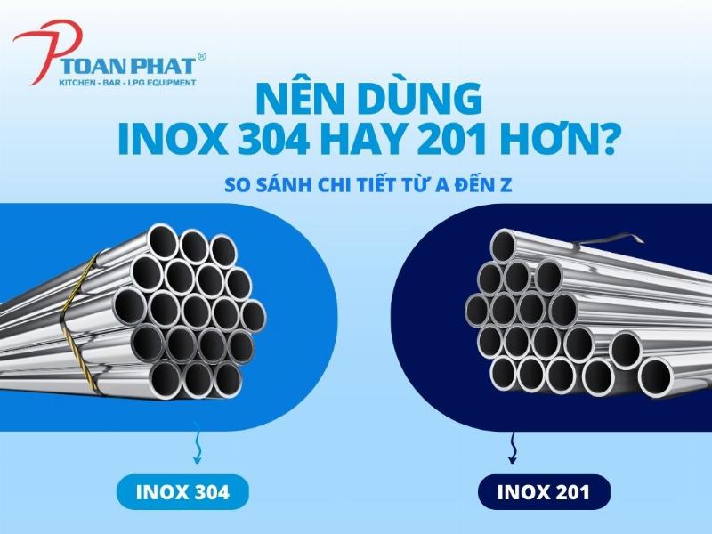 So sánh sự khác biệt giữa inox 304 và 201 trong sản xuất nội thất