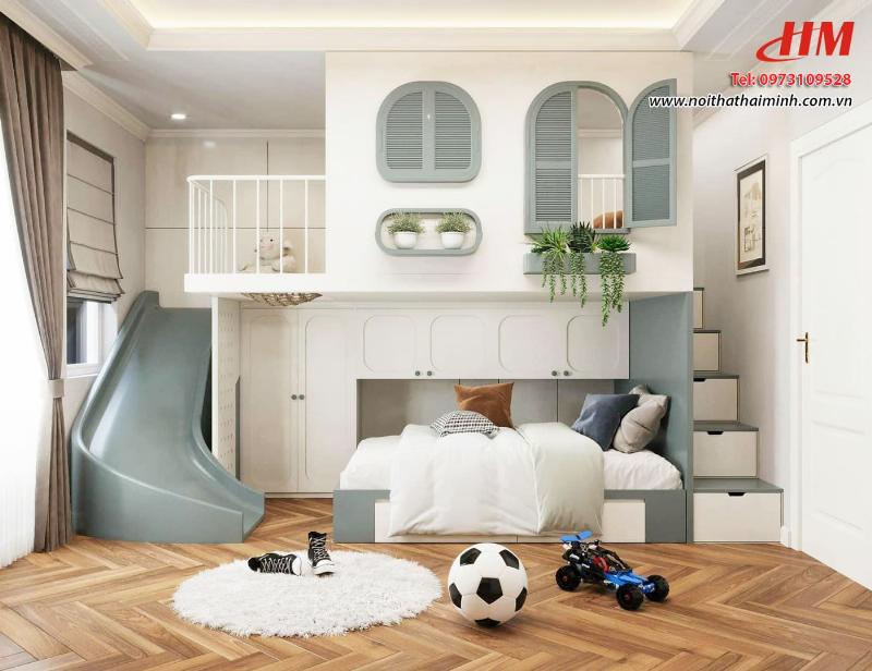 Thiết kế phòng ngủ nhỏ tối ưu với nội thất đa năng và màu sắc sáng