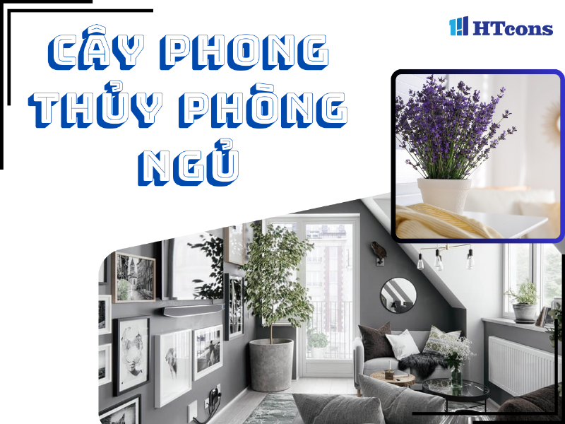 Phòng ngủ được trang trí với cây xanh, mang lại không khí trong lành và tươi mát, tăng cường sự thư giãn