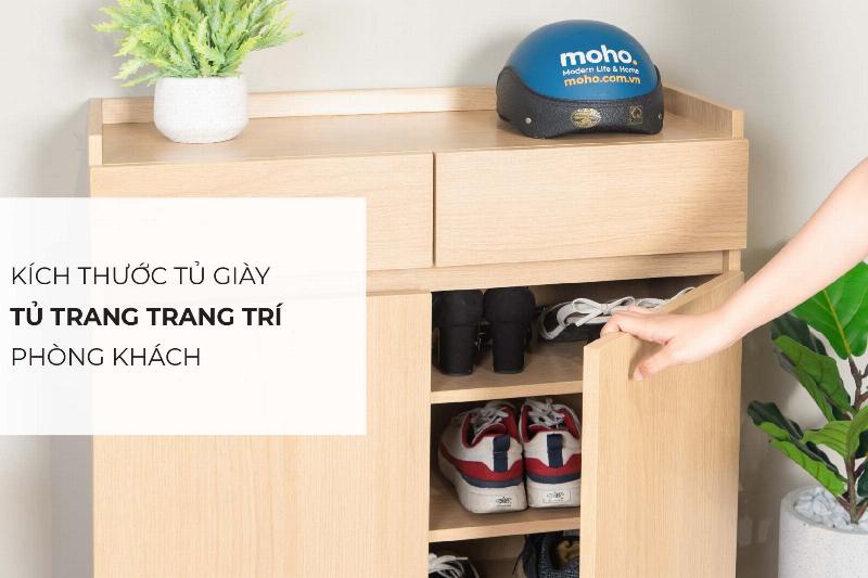 Mẫu tủ trang trí phòng khách bằng gỗ tự nhiên được thiết kế đẹp mắt, tối ưu công năng sử dụng