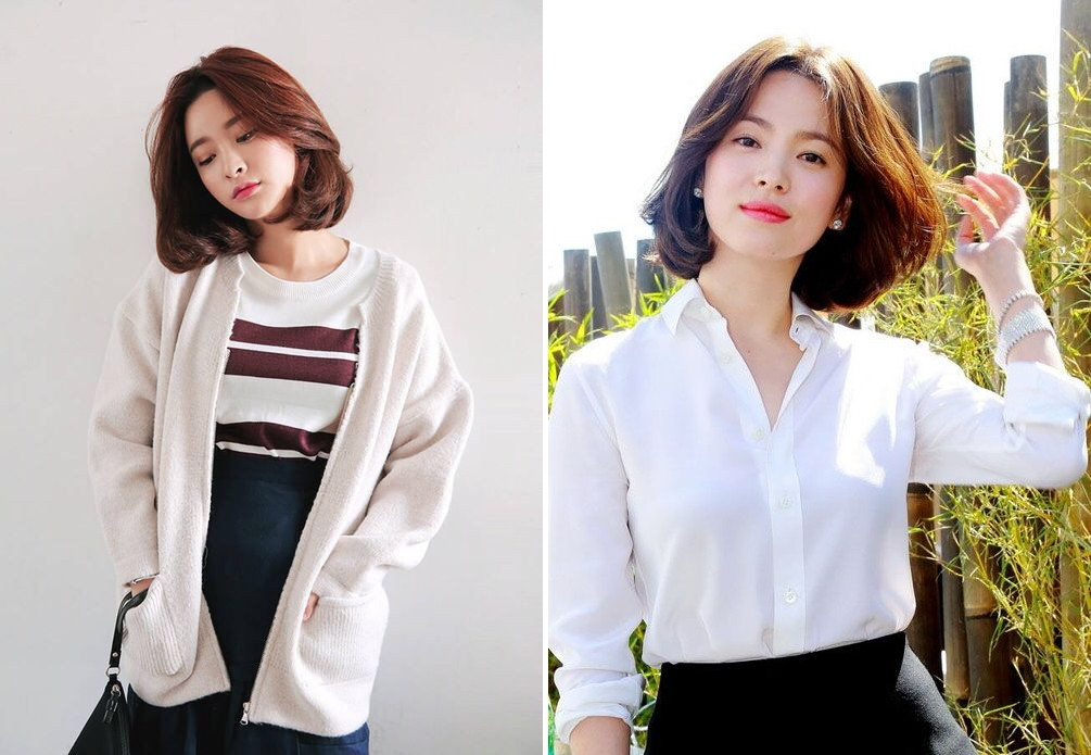 Tóc uốn chữ C cho nàng mặt tròn