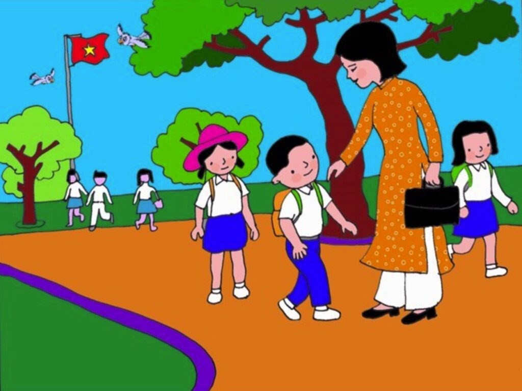 Hình ảnh học sinh lớp 1 vui vẻ trong ngày đầu tựu trường