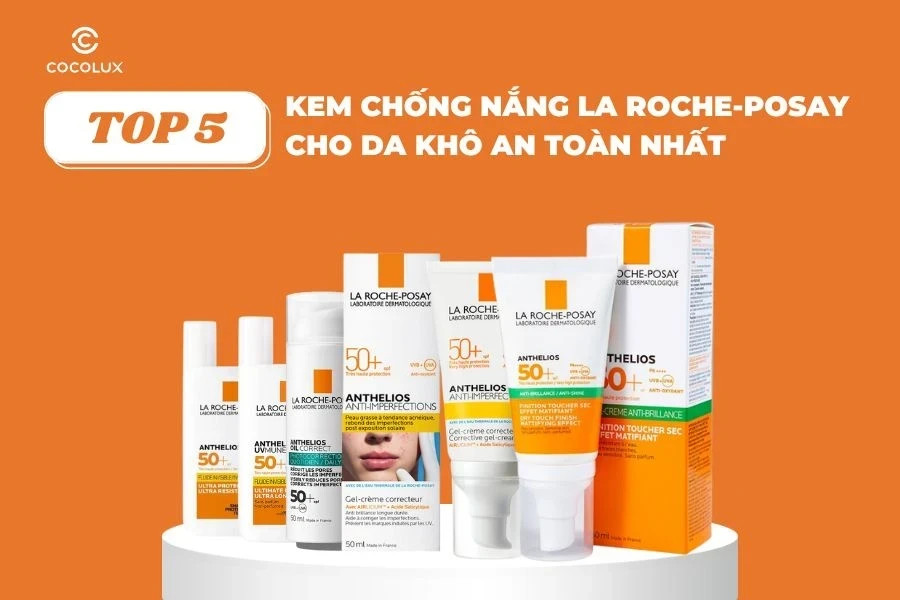 kem chống nắng La Roche-Posay cho da khô trên nền màu hồng