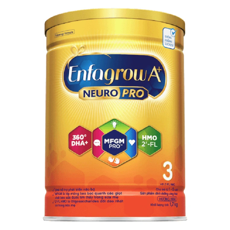 Sữa Enfagrow A+ NeuroPro, sản phẩm hỗ trợ tăng cân và phát triển trí não cho bé 1-3 tuổi