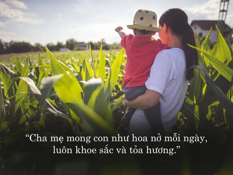 Gia đình nhỏ hạnh phúc với cha mẹ và con trai, tượng trưng cho tình yêu thương trọn vẹn