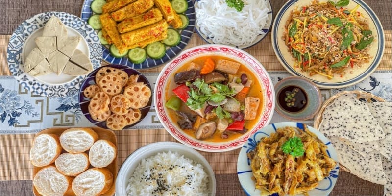 Mâm cỗ chay cúng Phật