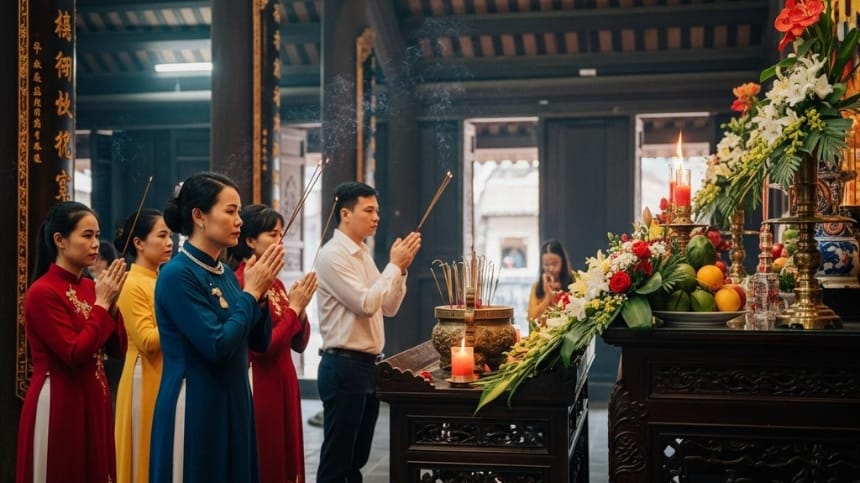 Nghi thức thực hiện bài văn khấn Đức Thánh Trần
