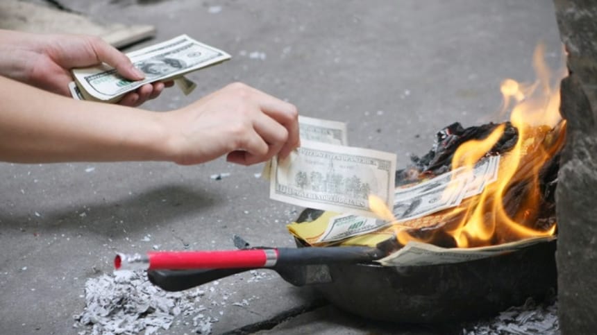 Những điều tuyệt đối kiêng kỵ khi hóa vàng mã