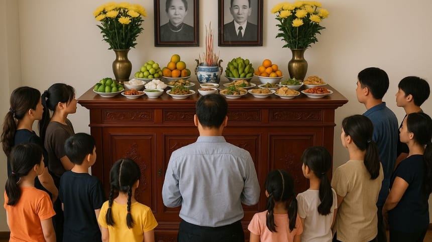 Ý nghĩa của buổi lễ cúng giỗ ông nội và tổ tiên trong đời sống người Việt