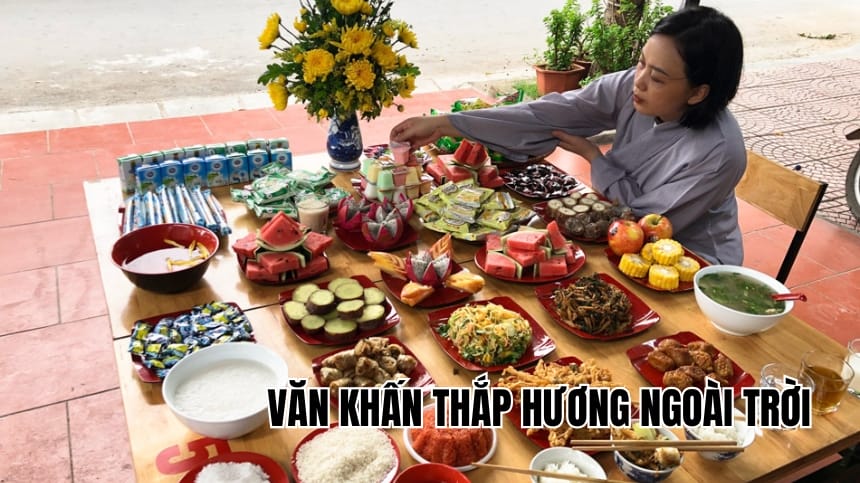 Văn khấn thắp hương ngoài trời và cách cúng đúng phong tục
