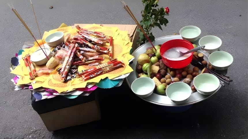 Bánh kẹo, bỏng, trái cây