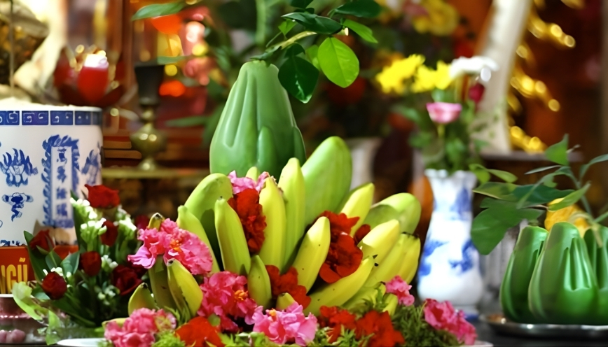 Mâm lễ cúng rằm tháng 12 chu đáo, thành tâm