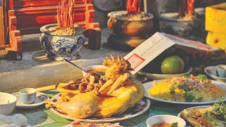 Sắm lễ dâng gia tiên xin phù hộ