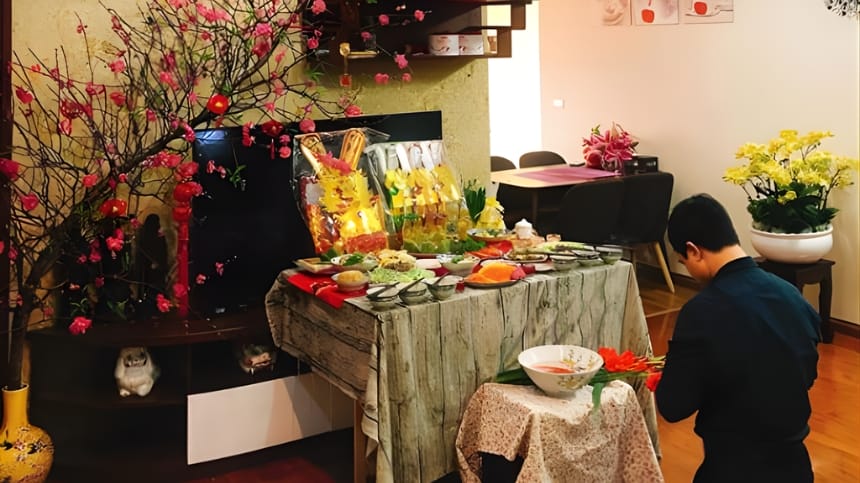 Văn khấn giao thừa mùng 1 trong nhà