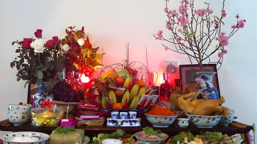 Văn khấn mùng 1 tết bàn thờ gia tiên