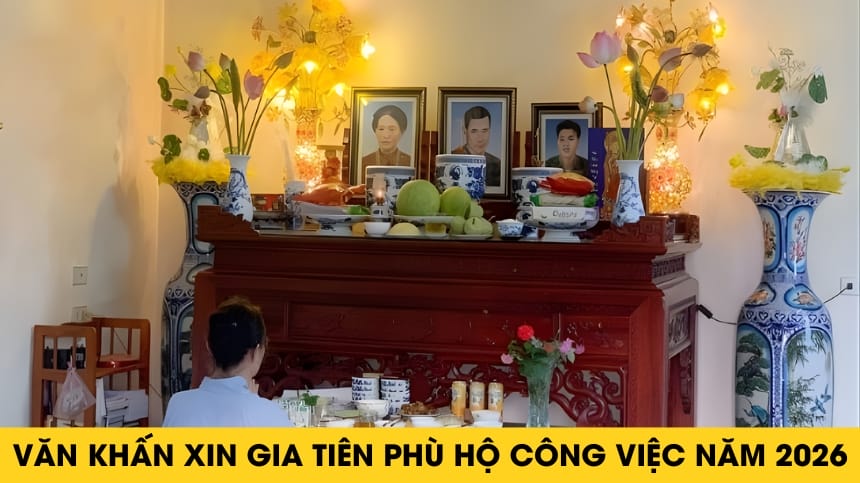 Văn Khấn Xin Gia Tiên Phù Hộ Công Việc Năm 2026